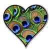 Peacock Feather Heart Sticker for Car Vinyl Decal Window Truck Window Car Bumper Sticker Laptop Decal Motorcycle Helmet (5") view 1