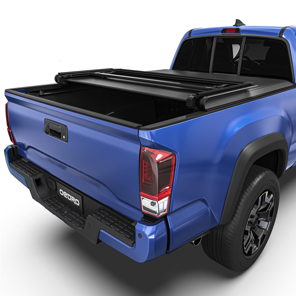 oEdRo Soft Tri-Fold Truck Bed Tonneau Cover Fit for 2016-2023 Tacoma 6ft