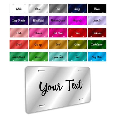 Metal Plate, Custom Personalized Text Logo Image Photo Design Work,Customized Tag Aluminum Decorative License Plates for Door Plate Wall Decor Car Truck SUV, Bikes, ATV, Golf CartWagons 3 Sizes