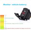 5 Gang Rocker Switch Aluminum Panel with 4.8 Amps Dual USB Rocker Style Fast Charger with Voltmeter Blue Backlit Led Pre-Wired for Marine Boat RV Truck (Red) view 4