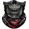 Obacle Skull Face Mask Half for Dust Wind Sun Protection 3D Tube Mask Bandana for Men Women Durable Thin Breathable Mask Riding Biker Fishing Cycling Sports Festival (Skull Gray Face Open Mouth) view 1