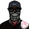 Obacle Skull Face Mask Half for Dust Wind Sun Protection 3D Tube Mask Bandana for Men Women Durable Thin Breathable Mask Riding Biker Fishing Cycling Sports Festival (Skull Gray Face Open Mouth) view 2