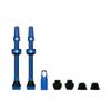 Muc-Off Tubeless Valves V2 60mm Blue | 4X 7075 Aircraft-Grade Aluminium Presta Valves with Core Removal Tool | 44mm / 60mm / 80mm - 10 Anodised Color Options | Fits MTB, Gravel & Road view 1