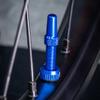Muc-Off Tubeless Valves V2 60mm Blue | 4X 7075 Aircraft-Grade Aluminium Presta Valves with Core Removal Tool | 44mm / 60mm / 80mm - 10 Anodised Color Options | Fits MTB, Gravel & Road view 3