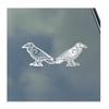 Huginn and Muninn with Scrollwork Vinyl Sticker Decal Norse Asatru Odin Thor Raven view 1