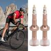 Aluminum Alloy Bike Valve Extenders, 40mm Extended Tubeless Valve Core Nozzle, Brown, 1 Pair for Mountain Bikes view 2