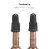 Aluminum Alloy Bike Valve Extenders, 40mm Extended Tubeless Valve Core Nozzle, Brown, 1 Pair for Mountain Bikes view 3
