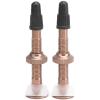 Aluminum Alloy Bike Valve Extenders, 40mm Extended Tubeless Valve Core Nozzle, Brown, 1 Pair for Mountain Bikes view 4