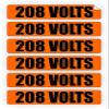 208 Volts Voltage & Conduit Markers | Sticker - Sticker Graphic - Waterproof - Fade Resistant Die Cuts | Decals | Labels Electrical 6X view 1