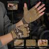 FIORETTO Fingerless Gloves for Men, Breathable Grip Palm Gloves for Motorcycle Riding, Driving, Cycling, Exercise, Workout, Climbing, Hiking and Outdoor Activities Yellow Camo Small view 2