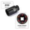 MIXPOWER 1/2" Drive Deep Impact Socket, CR-MO, 1-5/16", 6 Point, Axle Nut Impact Grade Socket for Easy Removal view 3