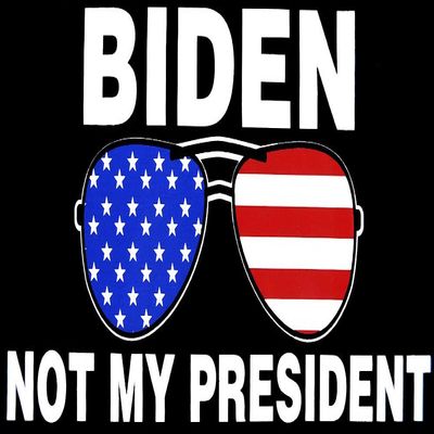 Wholesale Lot of 6 Biden Not My President USA Flag Sunglasses Black Vinyl Decal Bumper Sticker