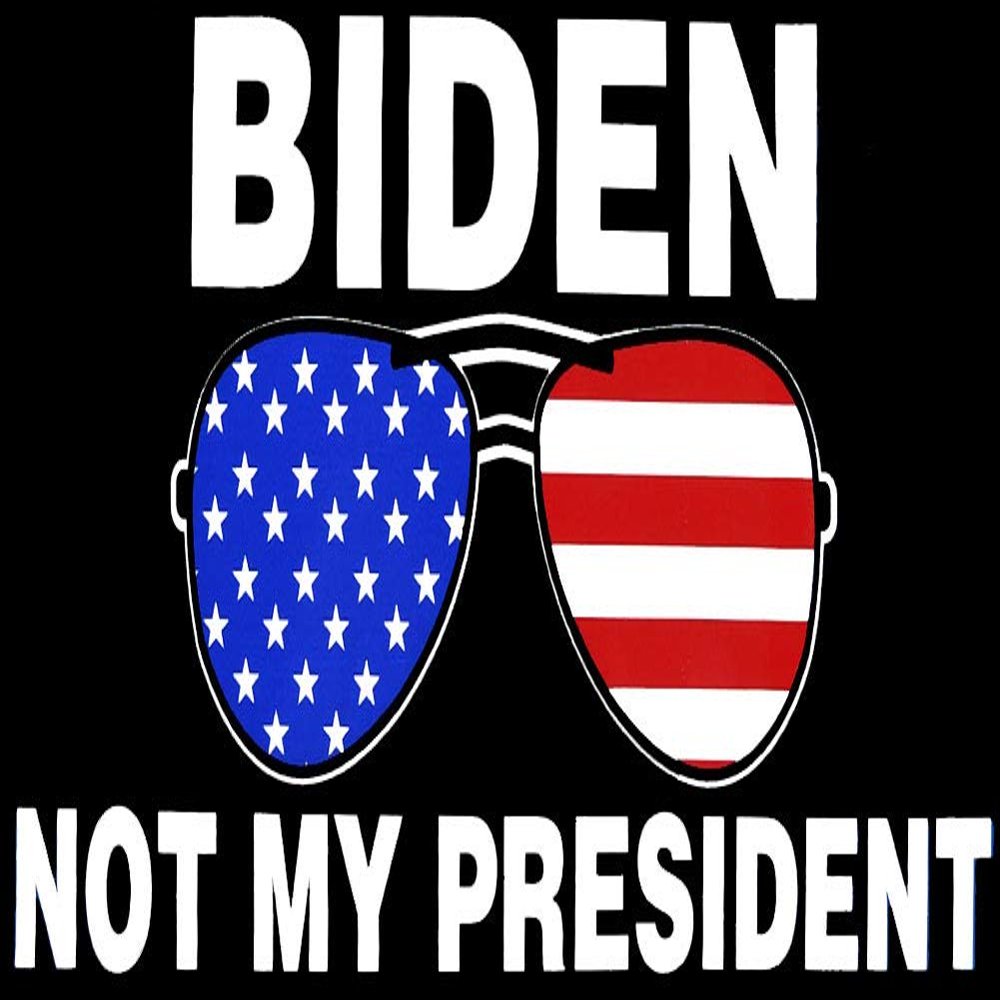 Wholesale Lot of 6 Biden Not My President USA Flag Sunglasses Black Vinyl Decal Bumper Sticker