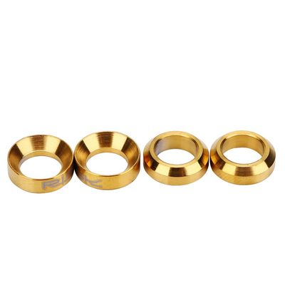 Alomejor Brake Caliper Spacer, Gold Vacuum Nitride Coated Inclined Plane Design, Brake Pad Spacer | for Auto DIY Enthusiasts Motorcycles Racing Performance Upgrades