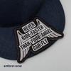 EMBROVERSE Embroidered Motorcycle Jacket Patch, Never Ride Faster Than Your Angel Can Fly, Sew or Iron On for Backpacks, Saddlebags, Hats, Pants, and Riding Gear, 4.4 x 2.6 inches view 2