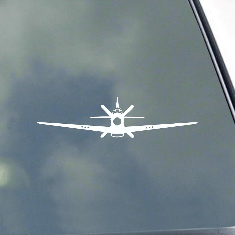 P-51 Mustang Pilot Front Vinyl Sticker Decal WWII Warbird Army Air Force Veteran