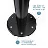 Manufacturers' Select ITC RV Table Leg System. SurFit 29" Leg, Black, Recessed Mount with Aluminum Floor and Table Bases view 4