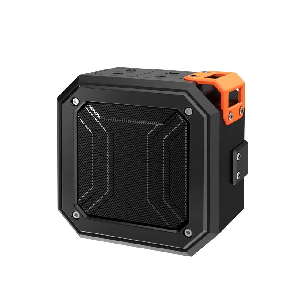 ToughTested Satellite Outdoor Wireless Bluetooth Speaker with Built-in FM Radio, IP65 Water Resistant and Shock Proof, 12 Hours of Continuous Playtime, Includes Micro USB & AUX Cables, Compact Design