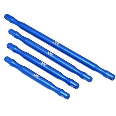 GPM Aluminum Front&Rear Support Brace Bar for ARRMA 1/5 Outcast 8S Blx Stunt Truck-Ara5810 (Blue)