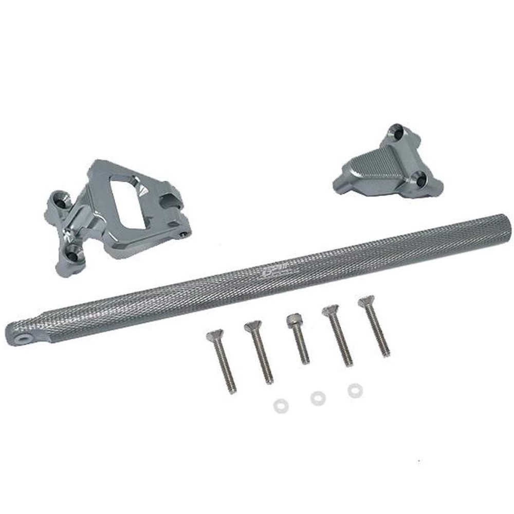 GPM Aluminum Center Brace Bar&Mount -11Pc Set for TRAXXAS 1/10 4Wd Hoss 4X4 Vxl 3S-90076-4 (Grey)