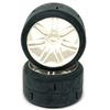GRP GWH03-XM3 1:5 TC W03 Slick XM3 Medium Tire w/White Wheel (2) view 1