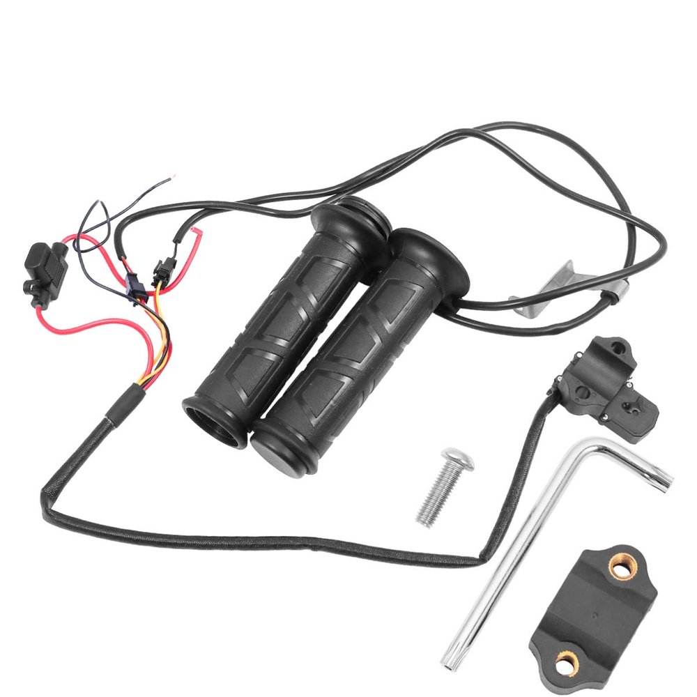 FAVOMOTO 1pair Motorcycle Heated Handlebar Grip Sleeves Temperature Level Installation for Handlebar