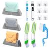 Magic Window Cleaning Brush,Window Groove Cleaning Brush SetHand-held Groove Gap Cleaning Tools,Window Blind Sliding Door Track Cleaner Duster Brush for Tile Lines Car Vents Keyboard8Pcs view 1