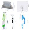 Magic Window Cleaning Brush,Window Groove Cleaning Brush SetHand-held Groove Gap Cleaning Tools,Window Blind Sliding Door Track Cleaner Duster Brush for Tile Lines Car Vents Keyboard8Pcs view 2