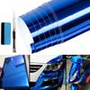 LZLRUN Chrome Mirror Blue Car Vinyl Wrap Self Adhesive Film 1ft x 5ft view 1