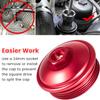 Fuel Filter Cap For Ford 6.0L Powerstroke Diesel 2003-2007 F250 F350 F450 F550 F650 F750 Excursion E150 E250 E350 E450 Billet Aluminum (Red) view 4