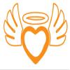 Heart Wings Halo y1282 Vinyl Sticker Decals (Pack of 2) for Car Window Laptop Phone Tablet (8" x 5.2", Orange) view 1