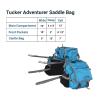 Circle Y Tucker Adventurer Horse Saddle Bag | Durable 1680D Water-Resistant Trail Riding Gear with Detachable Cantle Bag, Drink Holders, Rain Cover for All-Day Adventures, Turquoise Blue view 2