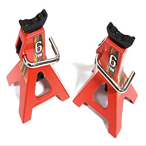 RC Model Realistic Model 6 Ton Jack Stands (2) for 1/10, 1/8 Scale & Rock Crawler