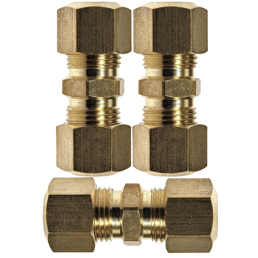 APDTY 911253 FUEL LINE COMPRESSION UNION THAT ADAPTS STEEL TO STEEL TUBE.