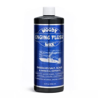 Woody Wax Engine Flush Refill, Internal Cooling System Treatment for Outboards, Inboards & Jet Skis, Engine Flush Concentrate Dissolves Salt & Scale while Lubricating Water Pumps & Thermostats, 32 Oz.