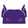 Dark Spark Decals Curious Peeking Pitbull Pup, Cropped Ears 10 inch Purple Indoor Outdoor Vinyl Decal view 1