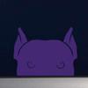 Dark Spark Decals Curious Peeking Pitbull Pup, Cropped Ears 10 inch Purple Indoor Outdoor Vinyl Decal view 3
