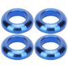 M6 Bike Brake Spacers, Blue Lightweight Alloy Washers for Mountain BMX Bicycle Disc Brake Caliper Installation and Maintenance view 1