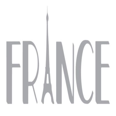 Paris Clip Art Eiffel Tower y1268 Vinyl Sticker Decals (Pack of 2) for Car Window Laptop Phone Tablet (6" x 3.6", Silver)