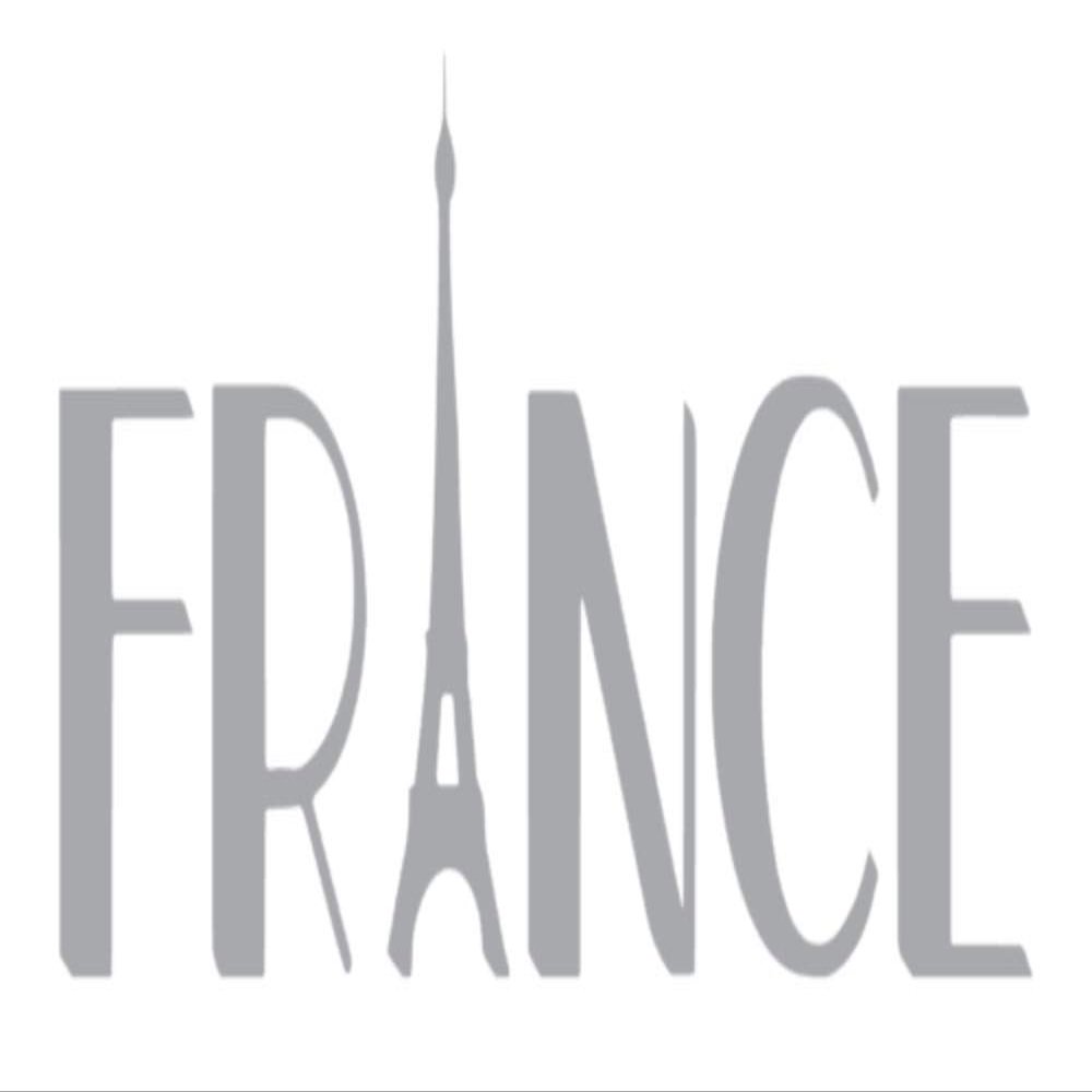 Paris Clip Art Eiffel Tower y1268 Vinyl Sticker Decals (Pack of 2) for Car Window Laptop Phone Tablet (6" x 3.6", Silver)