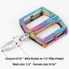 Hikenture Bike Pedal Adapter 9/16" to 1/2" Bicycle Pedals Chrome Molybdenum Steel (Pair) view 2