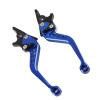 EVGATSAUTO Motorcycle Brake Levers, 2pcs CNC Aluminum Alloy Motorcycle Brake Handle Brake Levers Multi Colors(Blue) view 1