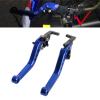 EVGATSAUTO Motorcycle Brake Levers, 2pcs CNC Aluminum Alloy Motorcycle Brake Handle Brake Levers Multi Colors(Blue) view 3