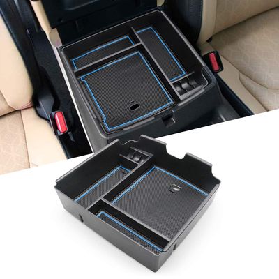 LFOTPP Center Console Organizer Tray for 2022 2023 2024 2025 2026 Kia Carnival KA4 [LX, EX, SX,SX Prestige] Armrest Storage Box ABS for Carnival Accessories Secondary Storage Box (Blue)