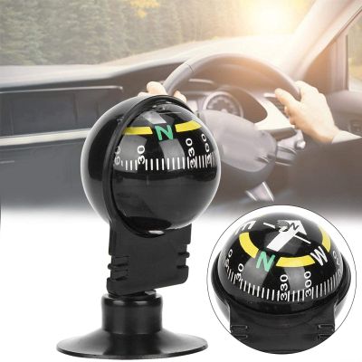2pcs Car Compass Ball, Compass for Car, Mount Dashboard Compasses Direction Pointing Guide Ball with Suction Cup Car Decoration for Auto, Boat