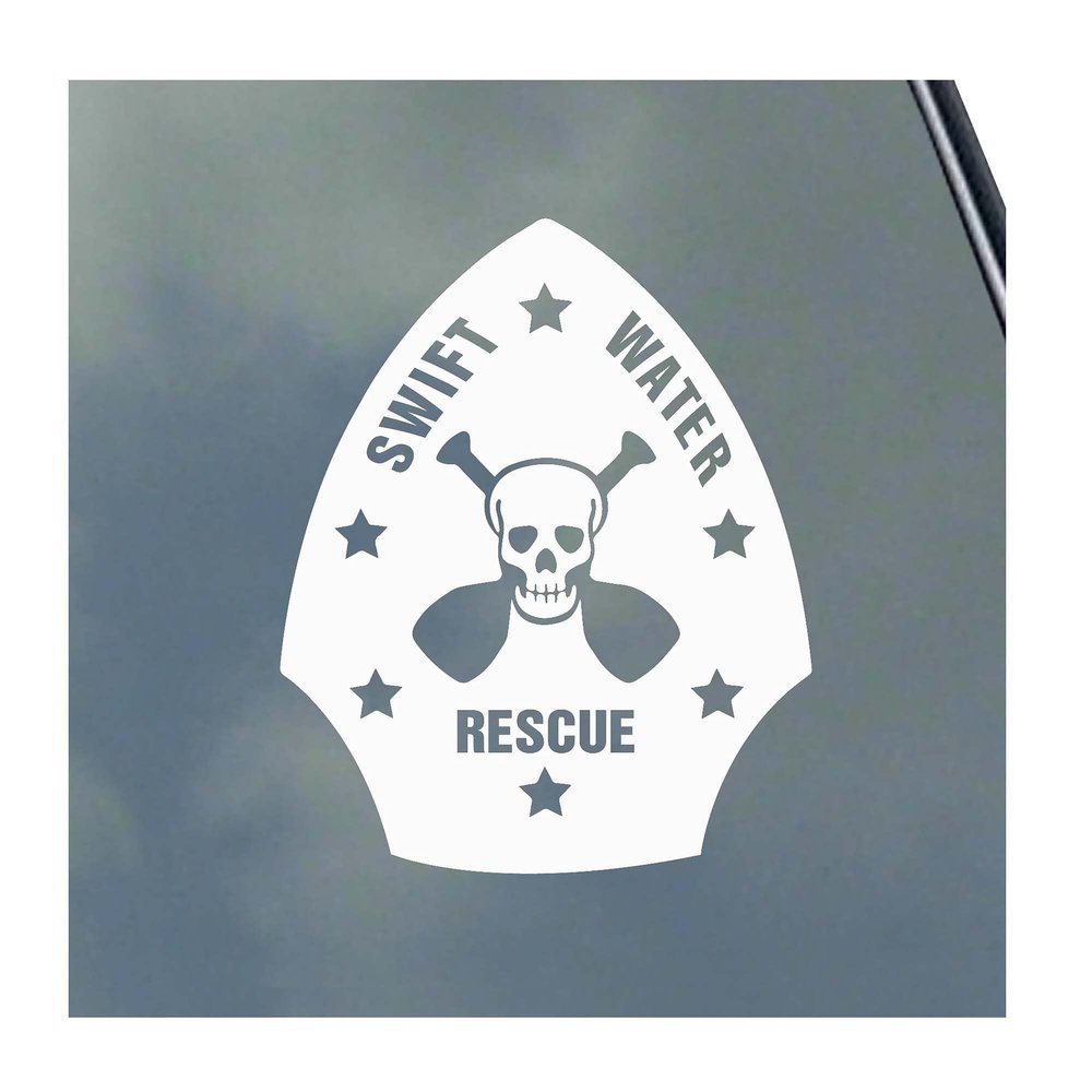 Swift Water Rescue Vinyl Sticker Decal White Water Live Bait Rescue Go and Tow