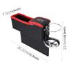 Lingland 2 PCS Car Seat Crevice Storage Box with Interval Cup Drink Holder Organizer Auto Gap Pocket Stowing Tidying for Phone Pad Card Coin Case Accessories(Black) Car storage box storage box storage view 4