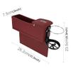 Lingland 2 PCS Car Seat Crevice Storage Box with Interval Cup Drink Holder Organizer Auto Gap Pocket Stowing Tidying for Phone Pad Card Coin Case Accessories(Black) Car storage box storage box storage view 4