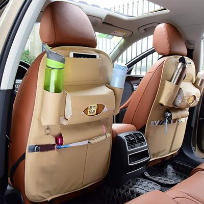 Lingland Auto Car Seat Back Organizer Car Seat Hanging Bag Storage for Drinks Umbrellas and Napkin Bags (Black) Car Storage Box Storage Box Storage Box (Color : Khaki)