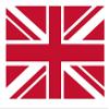 United Kingdom Flag Country y1353 Vinyl Sticker Decals (Pack of 2) for Car Window Laptop Phone Tablet (3" x 24", RED) view 1
